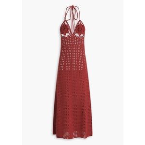 Cult Gaia Mercedes Crochet Dress Cocoa